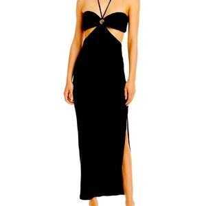 Halter Cutout Midi Dress